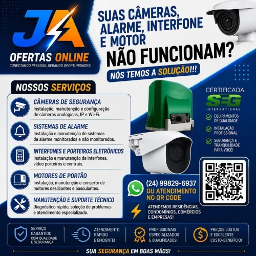 MOTOR - CÂMERA - ALARME - INTERFONE