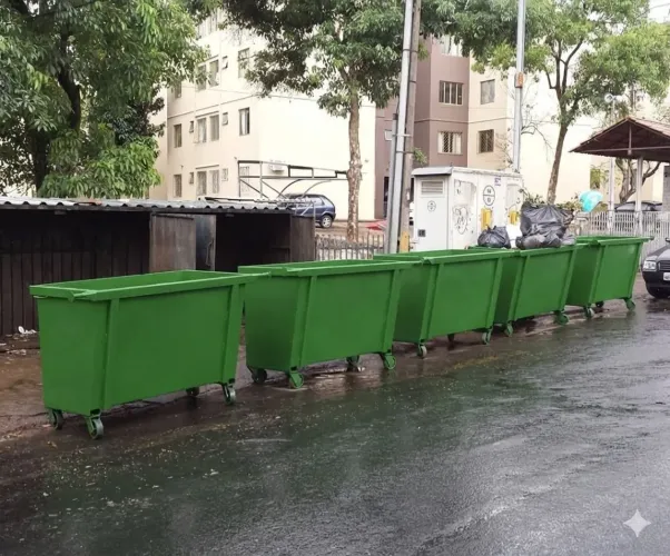 Contêiner de lixo padrão ABNT 1200lts 