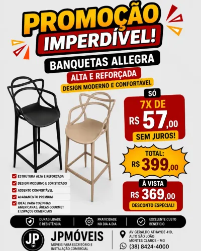 BANQUETAS ALLEGRA REFORÇADAS