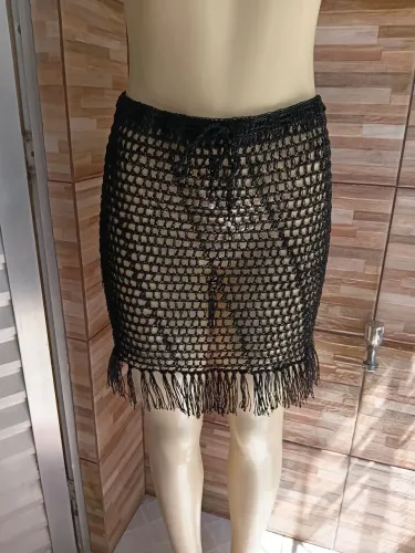 Saída de praia de crochê tamanho M