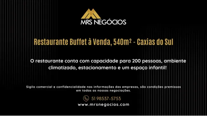 Restaurante Buffet à Venda, 540m² - Caxias do Sul/RS