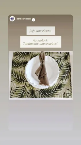 Jogo americano - Mesa posta