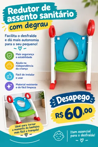 Assento Redutor de sanitário - Desfralde 