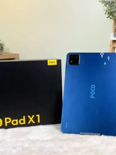 Tablet Xiaomi Poco Pad X1 3,2k 512gb 8gb ram com capa e película Como Novo Cor Azul