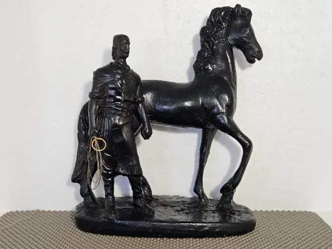 Estátua O Laçador Antiga (Anos 70) - Paixão Côrtes em Gesso - Raridade