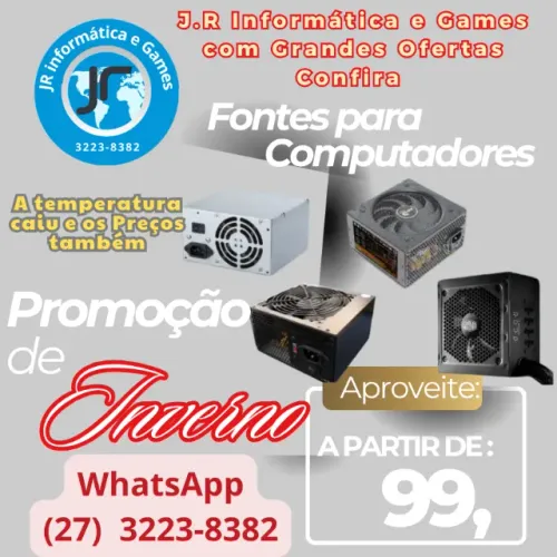 Fonte para Computador - CPUs, Várias marcas e Modelos e Potências