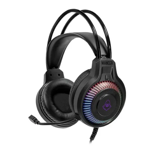 Headset Gamer Mancer Twilight S Rainbow 40mm 3.5mm USB Preto