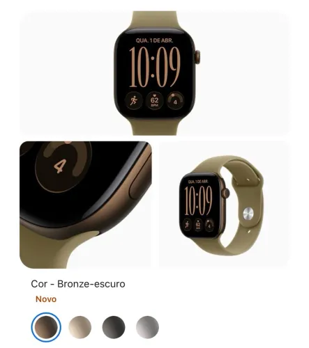 Apple Watch Series 12, 42 mm, Alumínio, Bronze-escuro