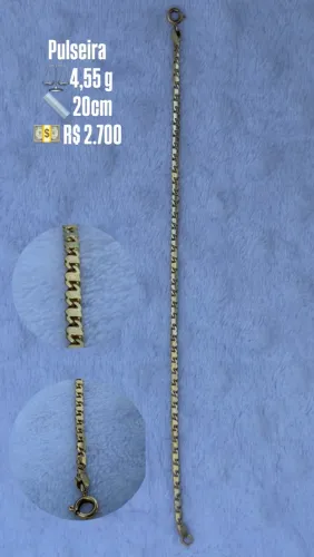 Pulseira de ouro Piastrine 18k - 4,55g