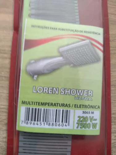 Resistência 220v Loren Shower Ultra 3065-M 7500w 220v~, Metálica