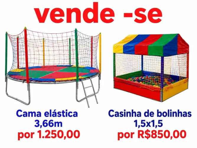Vende se cama elástica e piscina de bolinha 