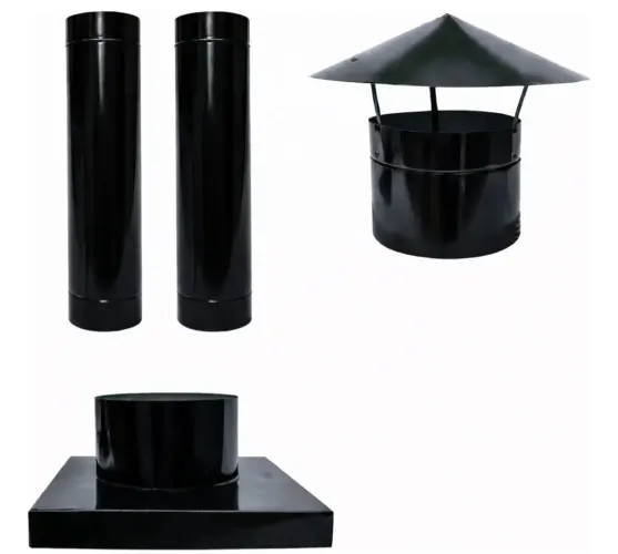 Chaminé Preta Sob Medida + Instalação | Fogão/Lareira/Forno