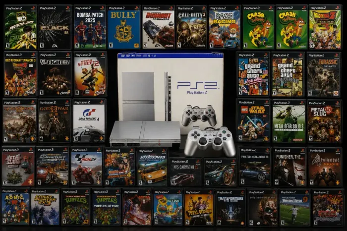 PlayStation 2 prata completo Slim