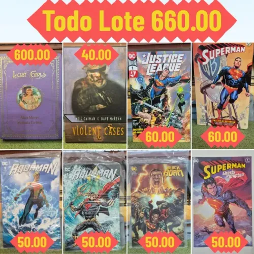 Lote com 8 HQ quadrinhos importados