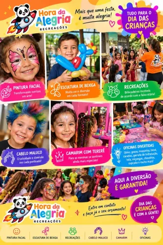Recreação infantil no seu evento