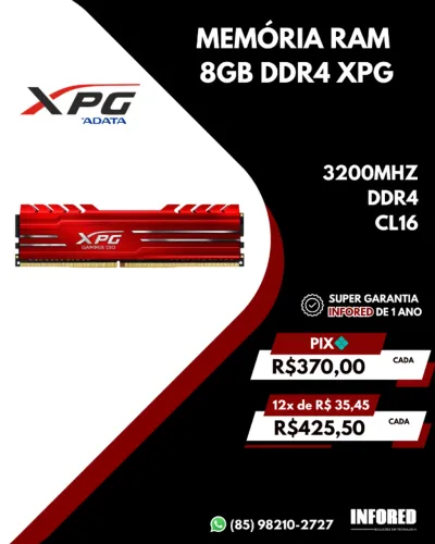 Memória RAM Vulcan 8GB DDR4 2666MHz CL18