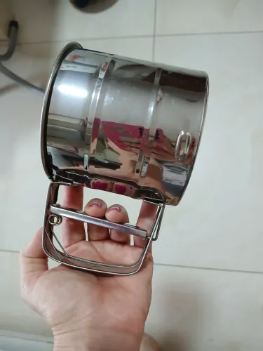 polvilhador manual de aço inoxidável