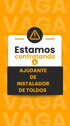 Ajudante de instalador de Toldos e Coberturas