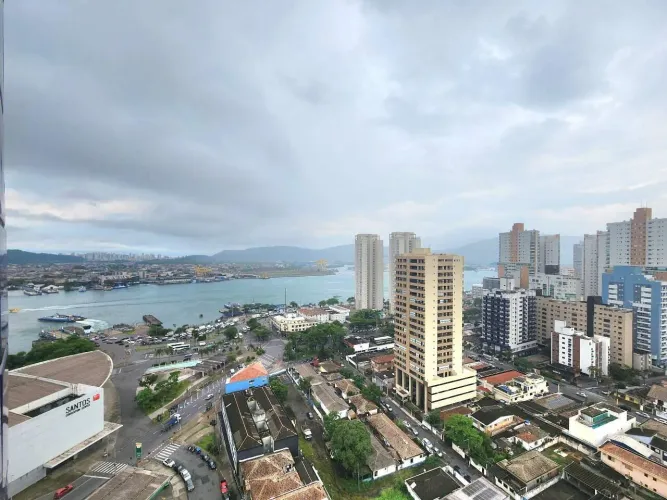 Sala Comercial à Venda na Ponta da Praia ? 2 Vagas, Vista Mar e Estrutura Corporativa