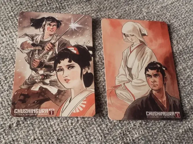 2 cards do mangá chushingura o tesouro dos 47 ronins vol 1 pipoca e nanquim