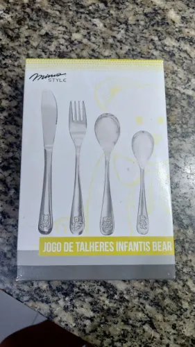 Jogo de Talheres Infantil em Aço Inox 4 Peças _ 1° refeição 