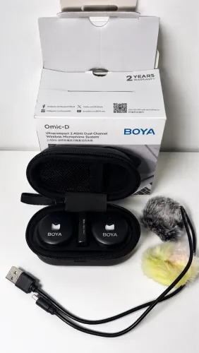 Microfone Boya Omic-D com entrada Lightning para iPhone (ORIGINAL)