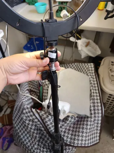 ring light com pé