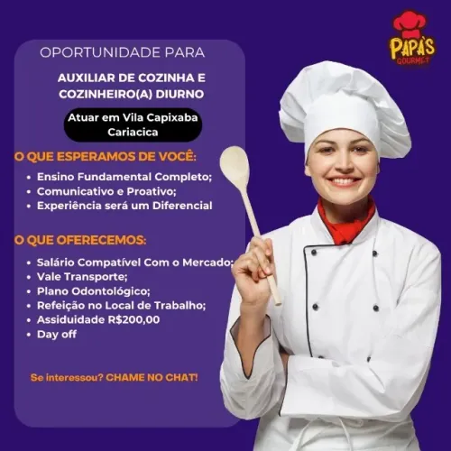 OPORTUNIDADE DE EMPREGO DIURNO!