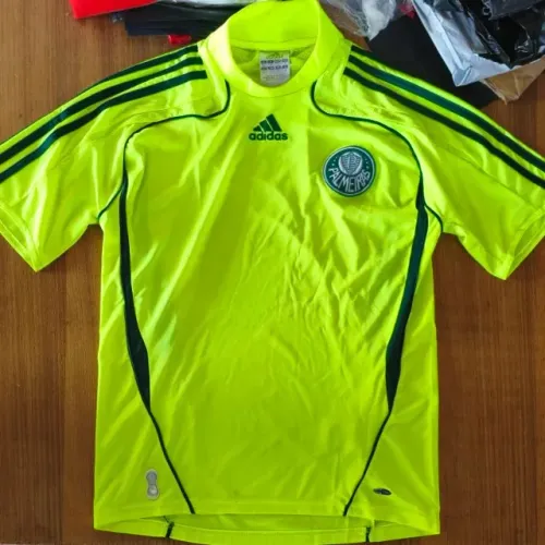 camisa original 2008 palmeiras verde limão adidas tamanho p 2009