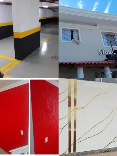 Pintura de casas e comércios, vários acabamentos.