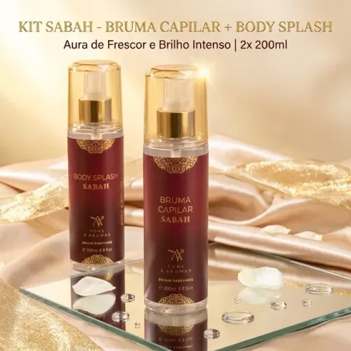Kit Sabah Body Splash 200ml e Bruma Capilar 200ml 