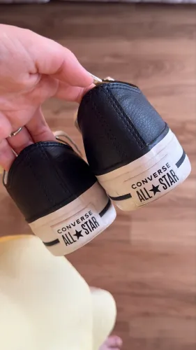 tênis converse all star plataforma couro