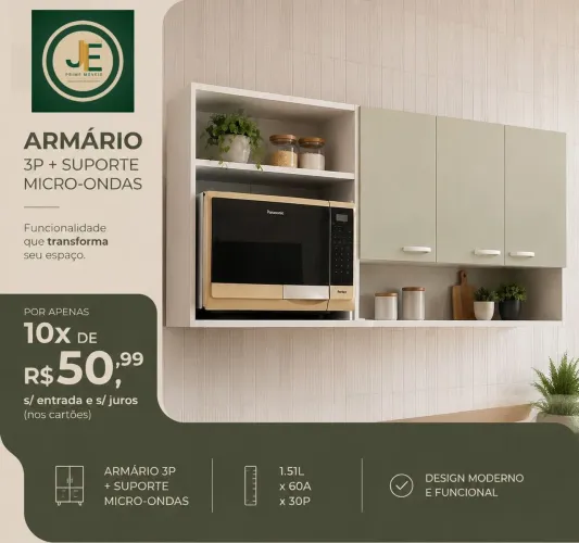  ARMÁRIO DE COZINHA, ARMARIO AÉREO DE COZINHA