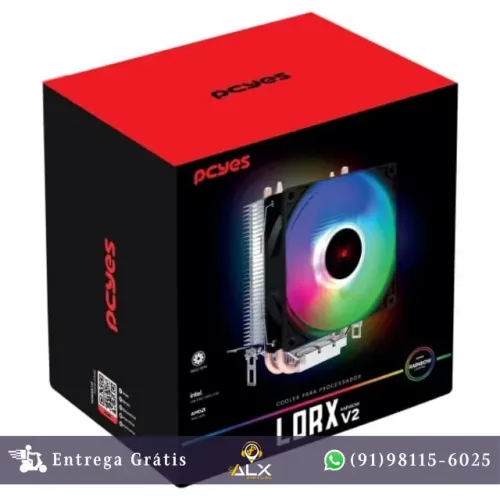 Cooler Processador Lorx Tdp 100wrainbow V2 92mm (intel/amd) - Aclx92rbv2 *ENTREGA GRÁTIS*
