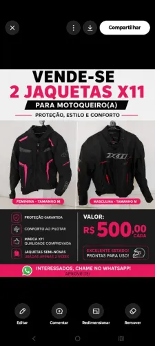 Vendo 2 jaquetas x11