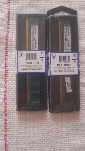 ( PRA LEVAR LOGO,PROMOÇÃO)2 Memórias ram Kingston 8gb ddr3 1600mhz