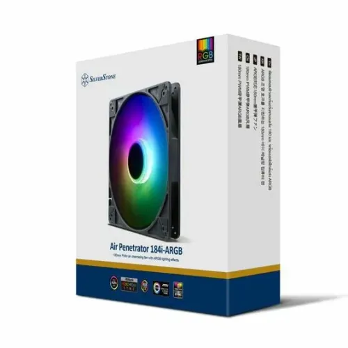 Cooler Para Gabinete SilverStone Air Penetrator 184I ARGB, 180mm, SST-AP184I-ARGB