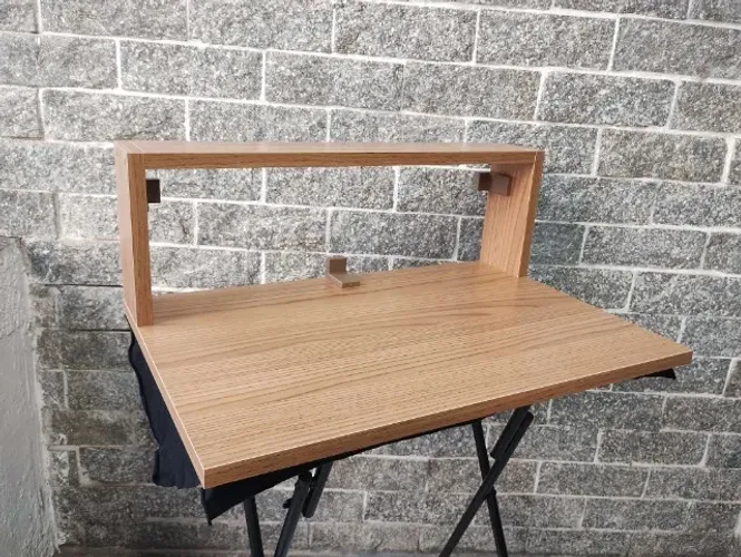 Escrivaninha - Mesa Suspensa - MDF Frassino Almendra