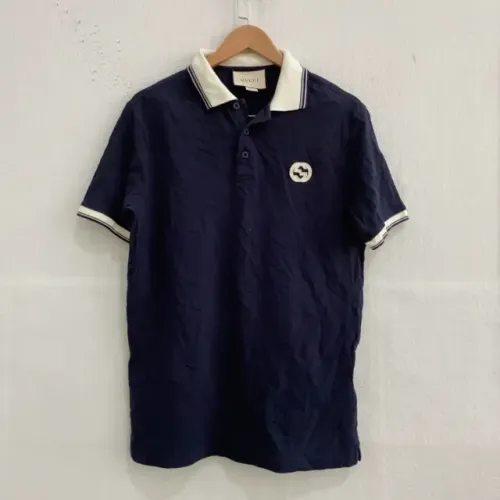 Camiseta Polo Azul Gucci, Tamanho M - Usado