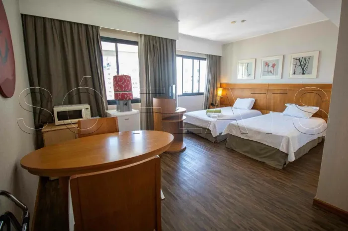 Flat disponível para locação Slaviero Moema com 26m², 1 dormitório e 1 vaga de garagem.