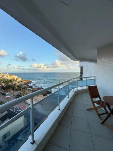Cobertura a venda em ondina quarto e sala vista mar no ondina porto