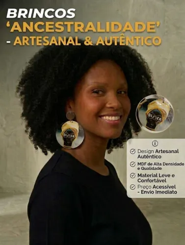 Brincos Afros estilosos e leves que desperta sua autenticidade