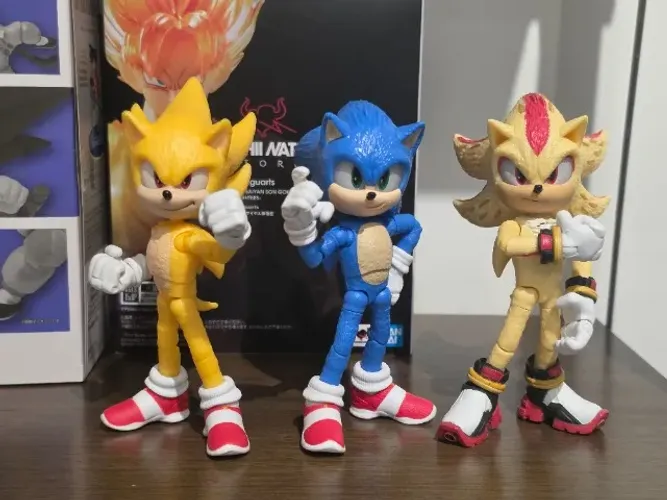 Figuras Sonic 3 Originais Jakks pacific ACTION FIGURE SEGA SONIC 3 O FILME