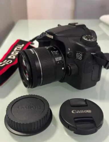 Canon EOS 70D + Lente + 2 Baterias + Bolsa - Kit Completo
