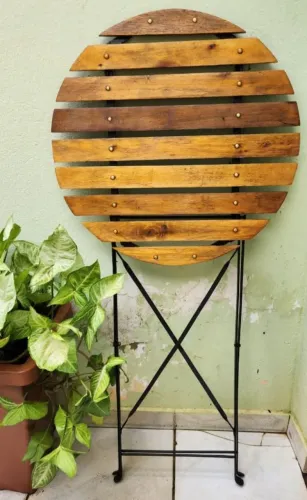 Mesa redonda dobravel