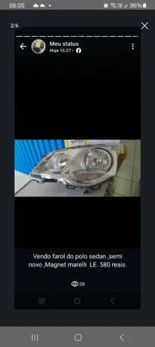Farol do Polo sedan LE 08/