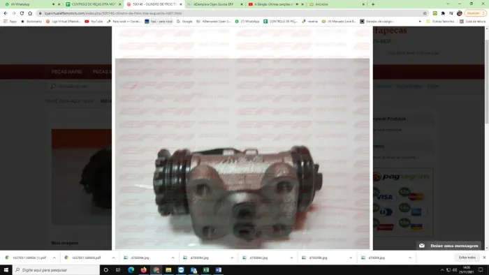 Burrinho de Freio e Tambor da trava de Mão do JMC N601