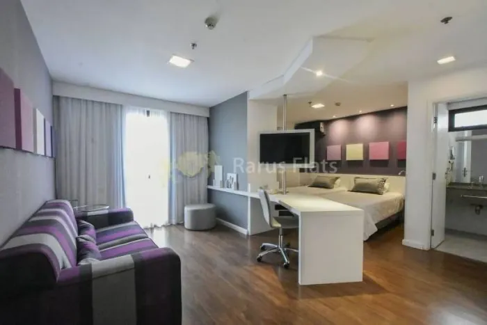 Flat mobiliado para alugar na | 33m² | 1 Dormitório | 1 Vaga de Garagem