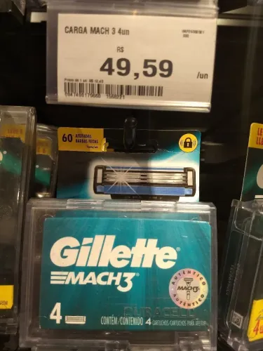 Caixa 4 cargas Gillette 
