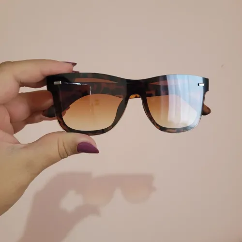 Óculos de sol feminino quadrado animal print novo